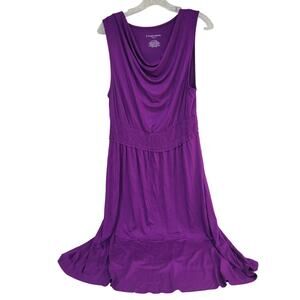 Liz Lange Maternity Purple Sleeveless Dress - Size Large